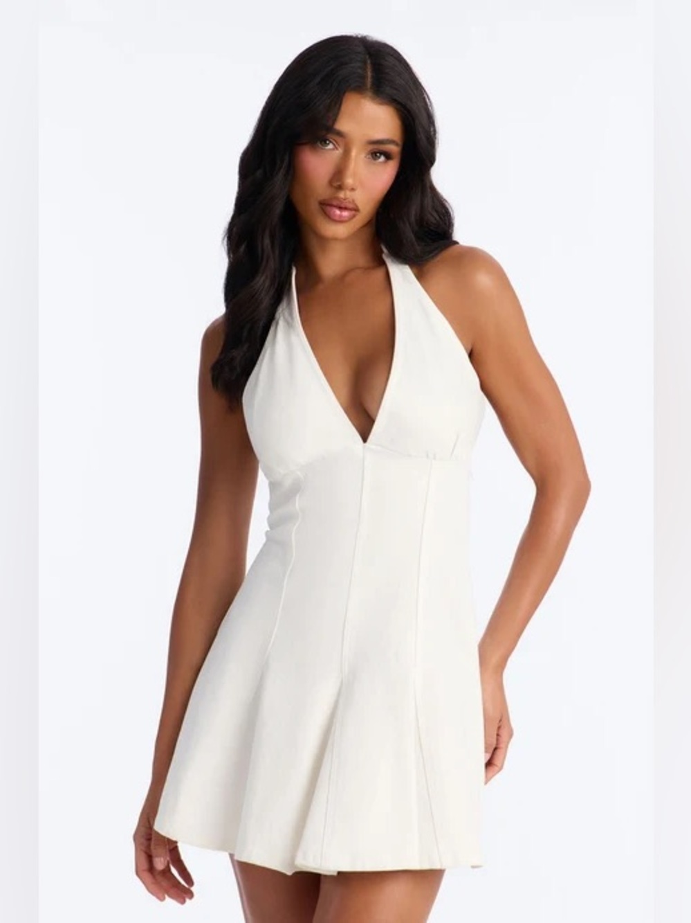 Maisy Halter Denim Mini Dress